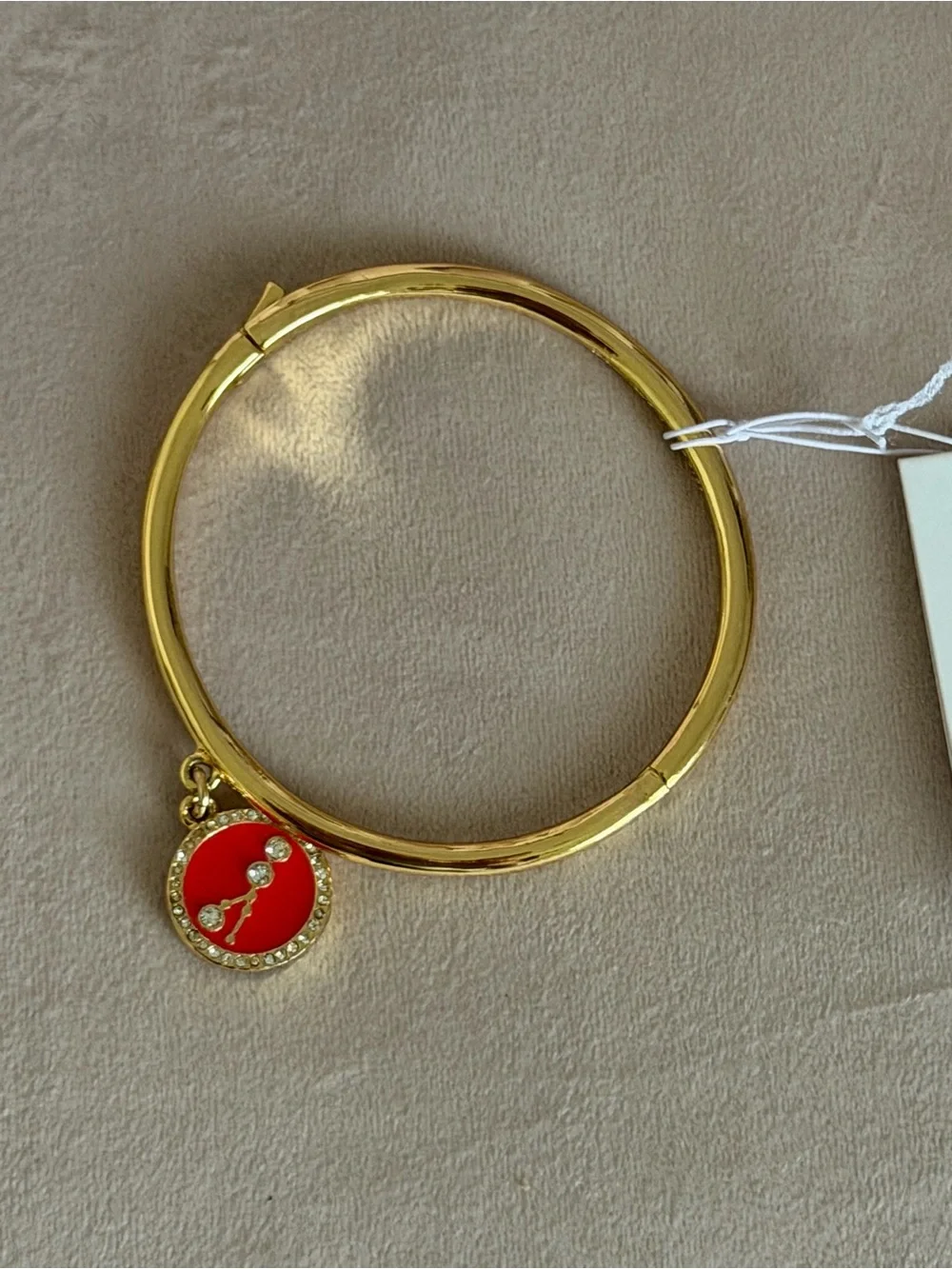 NWT Kate Spade WBRUB459 In The Stars Red & Gold Taurus ♉️